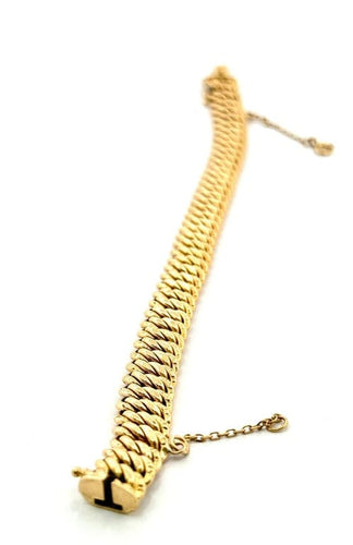 Bracelet Bracelet maille américaine 10 mm en or jaune 18 carats 58 Facettes