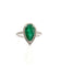 Bague 52 Bague en or blanc 18 carats avec émeraude et diamants 58 Facettes