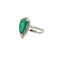 Bague 52 Bague en or blanc 18 carats avec émeraude et diamants 58 Facettes