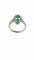 Bague 52 Bague en or blanc 18 carats avec émeraude et diamants 58 Facettes