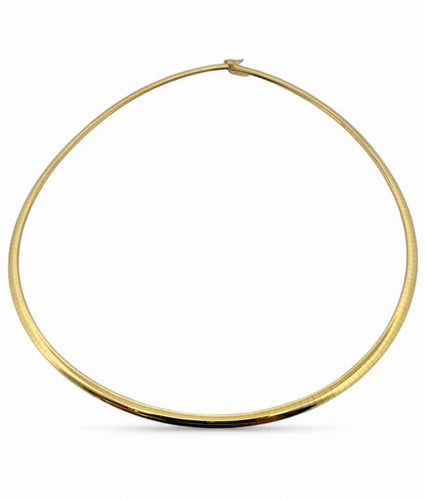 Collier Collier maille Oméga semi-rigide en or jaune 18 carats 58 Facettes