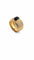 Bague 55 Bague en or jaune 18 carats avec saphir cabochon et diamants 58 Facettes