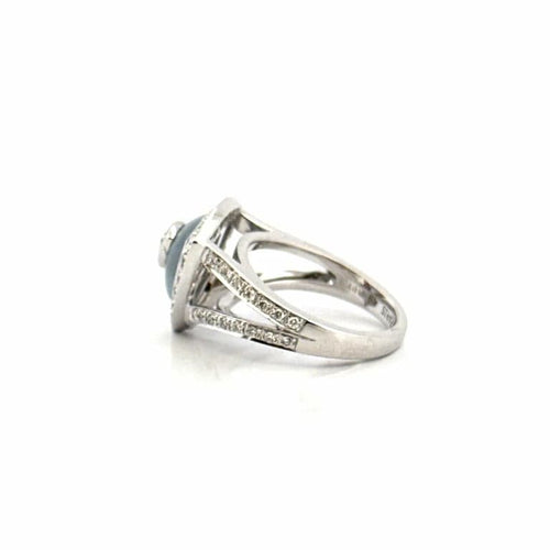 Bague 49 Mauboussin Dream My Love - Bague en or blanc 18 carats, diamants et aigue-marine 58 Facettes