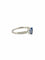 Bague 54 Bague solitaire en or blanc 18 carats, saphir poire et diamants 58 Facettes