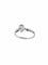 Bague 54 Bague solitaire en or blanc 18 carats, saphir poire et diamants 58 Facettes