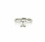 Bague 54 Solitaire - Bague en or blanc 18 carats avec diamant taille émeraude 58 Facettes