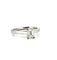 Bague 54 Solitaire - Bague en or blanc 18 carats avec diamant taille émeraude 58 Facettes