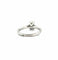 Bague 54 Solitaire - Bague en or blanc 18 carats avec diamant taille émeraude 58 Facettes