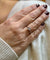 Bague 54 Solitaire ondulé - Bague en or blanc 18 carats et diamants 58 Facettes