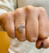 Bague 54 Bague en or blanc 18 carats sertie de diamants 58 Facettes