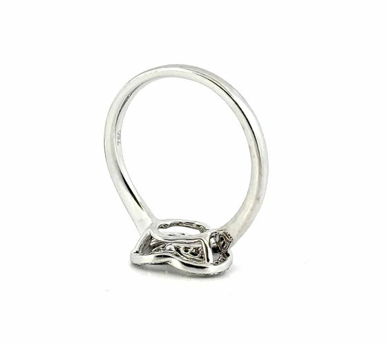 Bague 54 Bague en or blanc 18 carats sertie de diamants 58 Facettes