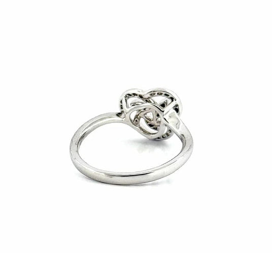 Bague 54 Bague en or blanc 18 carats sertie de diamants 58 Facettes