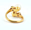 Bague 59 Bague Toi et Moi en or jaune, perles de culture et diamants 58 Facettes