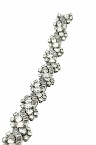 Bracelet Bracelet haute joaillerie en platine, or blanc et diamants 58 Facettes