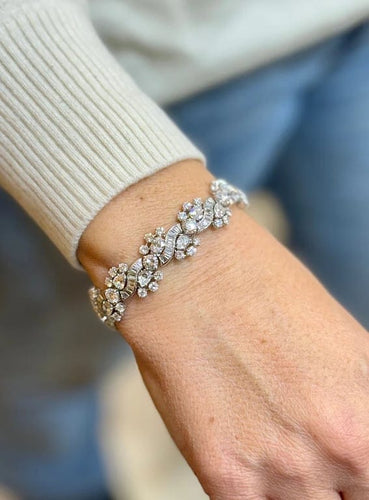 Bracelet Bracelet haute joaillerie en platine, or blanc et diamants 58 Facettes