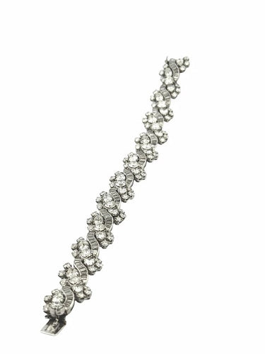 Bracelet Bracelet haute joaillerie en platine, or blanc et diamants 58 Facettes