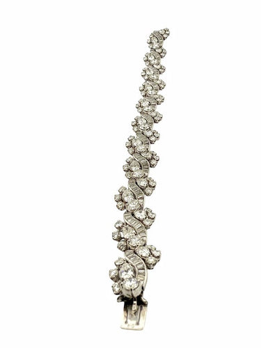 Bracelet Bracelet haute joaillerie en platine, or blanc et diamants 58 Facettes
