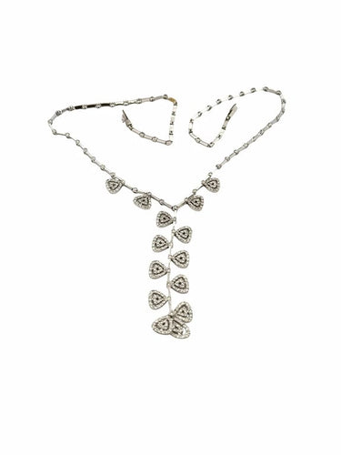 Collier Collier cocktail en or blanc 18 carats et diamants 58 Facettes