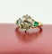 Bague 52 Solitaire - Bague en or jaune et platine avec diamant 3,85 ct et émeraudes 58 Facettes