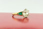 Bague 52 Solitaire - Bague en or jaune et platine avec diamant 3,85 ct et émeraudes 58 Facettes