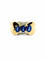 Bague 60 Bague chevalière trilogie saphirs et diamants en or jaune 18 carats 58 Facettes