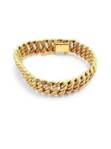 Bracelet Bracelet maille américaine en or jaune 18 carats 58 Facettes