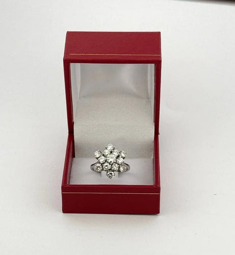 Bague 54 Bague multi-diamants en or blanc 18 carats 58 Facettes