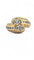 Bague 58 Bague Toi et Moi bombée en or jaune 18 carats et diamants 58 Facettes