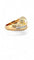 Bague 58 Bague Toi et Moi bombée en or jaune 18 carats et diamants 58 Facettes