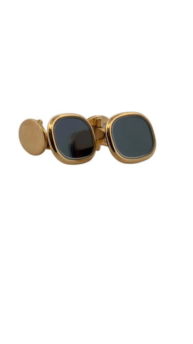 Boutons de manchette Patek Philippe Golden Ellipse - Boutons de manchette en or jaune 18 carats 58 Facettes
