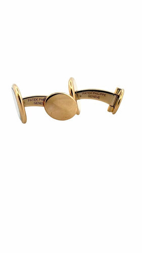 Boutons de manchette Patek Philippe Golden Ellipse - Boutons de manchette en or jaune 18 carats 58 Facettes