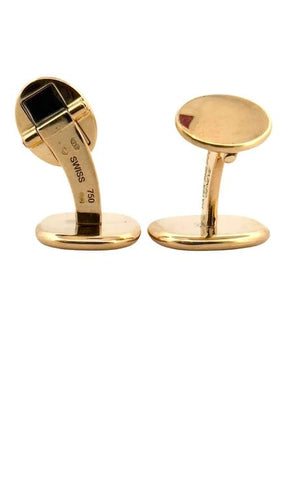 Boutons de manchette Patek Philippe Golden Ellipse - Boutons de manchette en or jaune 18 carats 58 Facettes