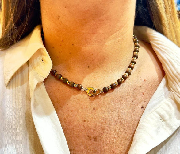 Collier Dinh Van - Collier en or jaune 18 carats et boules en bois 58 Facettes