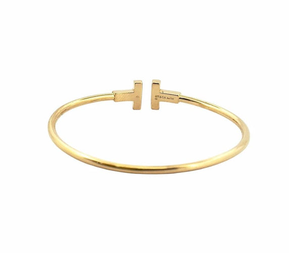 Bracelet Tiffany & Co T-Wire - Bracelet jonc en or jaune 18 carats 58 Facettes