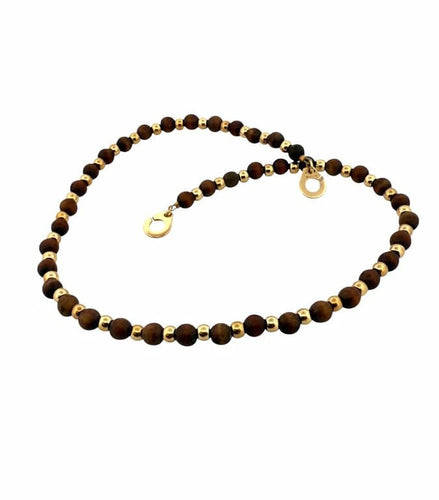 Collier Dinh Van - Collier en or jaune 18 carats et boule en bois 58 Facettes