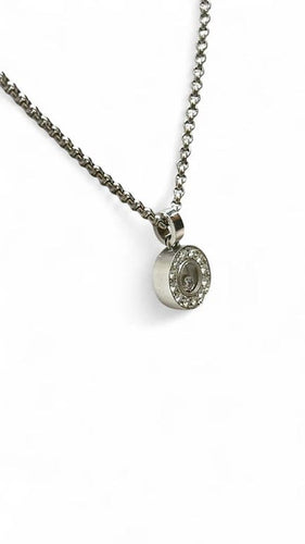 Collier Chopard Happy Diamonds - Collier en or blanc 18 carats et diamants 58 Facettes
