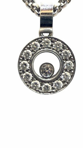 Collier Chopard Happy Diamonds - Collier en or blanc 18 carats et diamants 58 Facettes
