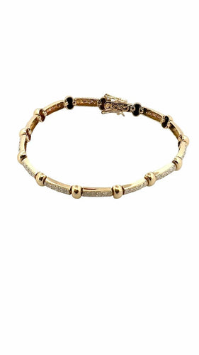 Bracelet Bracelet - Bracelet vintage en or jaune et diamants 58 Facettes