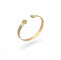 Bracelet Bracelet jonc en 3 ors 18 carats et diamants 58 Facettes