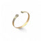 Bracelet Bracelet jonc en 3 ors 18 carats et diamants 58 Facettes