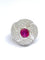 Bague 50 Bague haute joaillerie - Or blanc 18 carats, rubis et diamants 58 Facettes