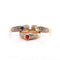 Bague 57 Trio de bagues en or jaune 18 carats avec diamants et pierres précieuses 58 Facettes