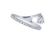 Bague 54 Bague création en platine 950 et diamants naturels 58 Facettes