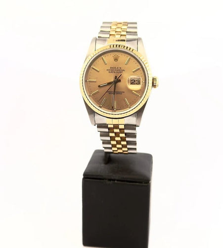 Montre Rolex Oyster Perpetual Datejust - Montre homme 36 mm en or et acier 58 Facettes