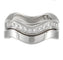 Bague 48 Cartier - Duo d’alliances vintage en or blanc et diamants 58 Facettes