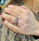 Bague 48 Cartier - Duo d’alliances vintage en or blanc et diamants 58 Facettes