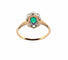 Bague 60 Bague marguerite en or 18 carats avec émeraude et diamants naturels 58 Facettes
