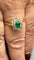 Bague 60 Bague marguerite en or 18 carats avec émeraude et diamants naturels 58 Facettes