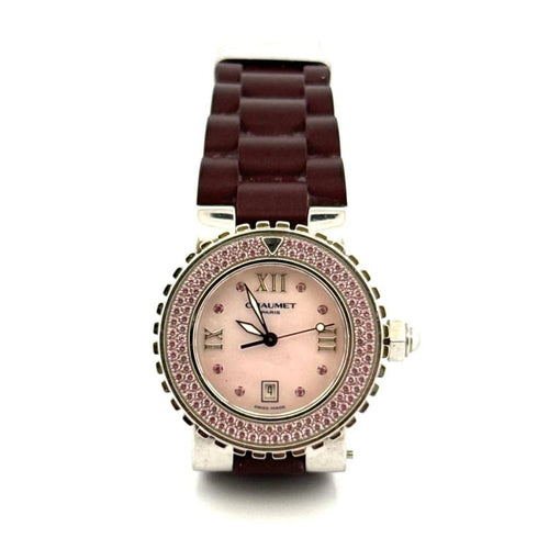 Montre Chaumet Class One - Montre à quartz avec saphirs roses et diamants 58 Facettes