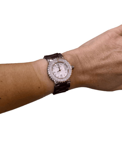 Montre Chaumet Class One - Montre à quartz avec saphirs roses et diamants 58 Facettes